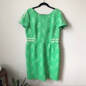 ANTONIO MELANI Green Studded Textured Dress